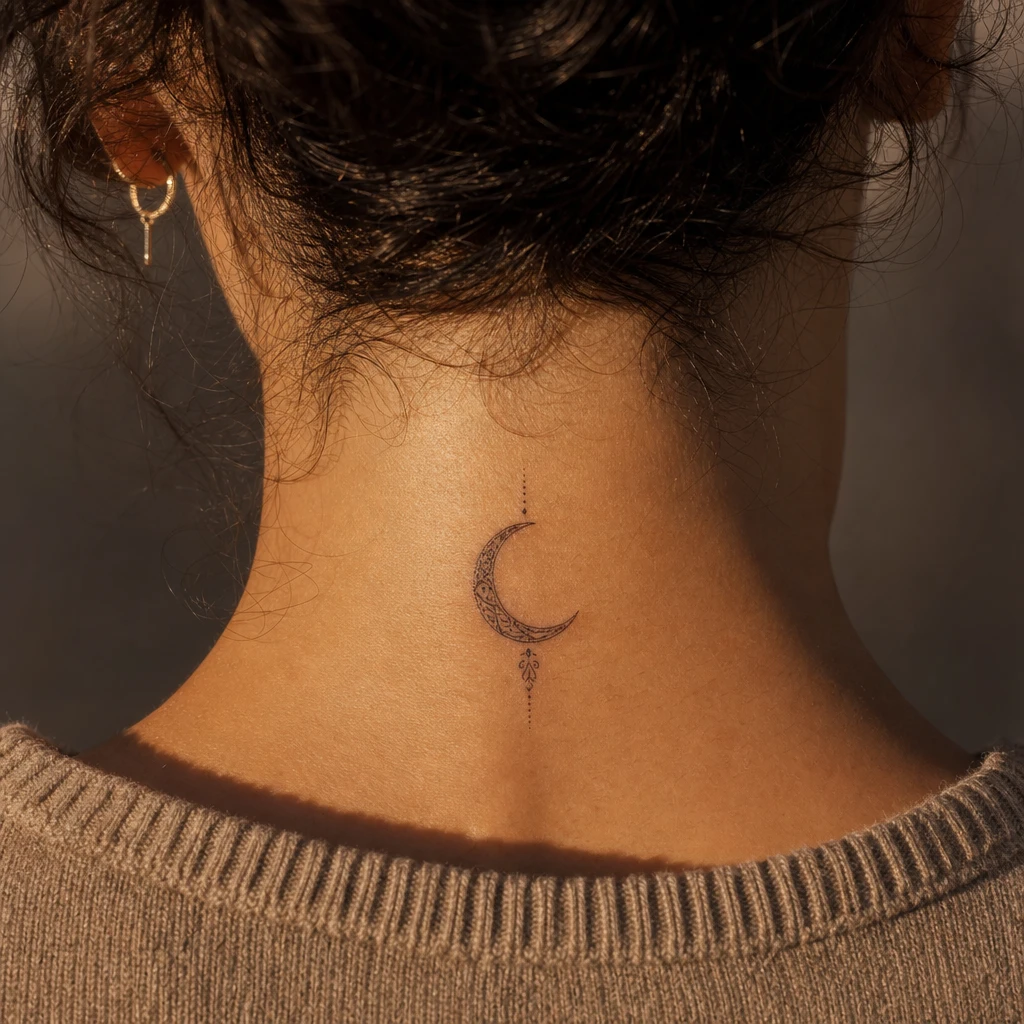 Lune croissante nuque