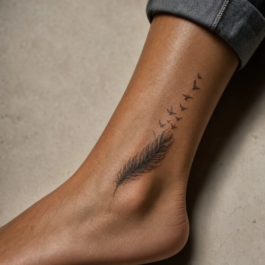 Plume oiseaux envol