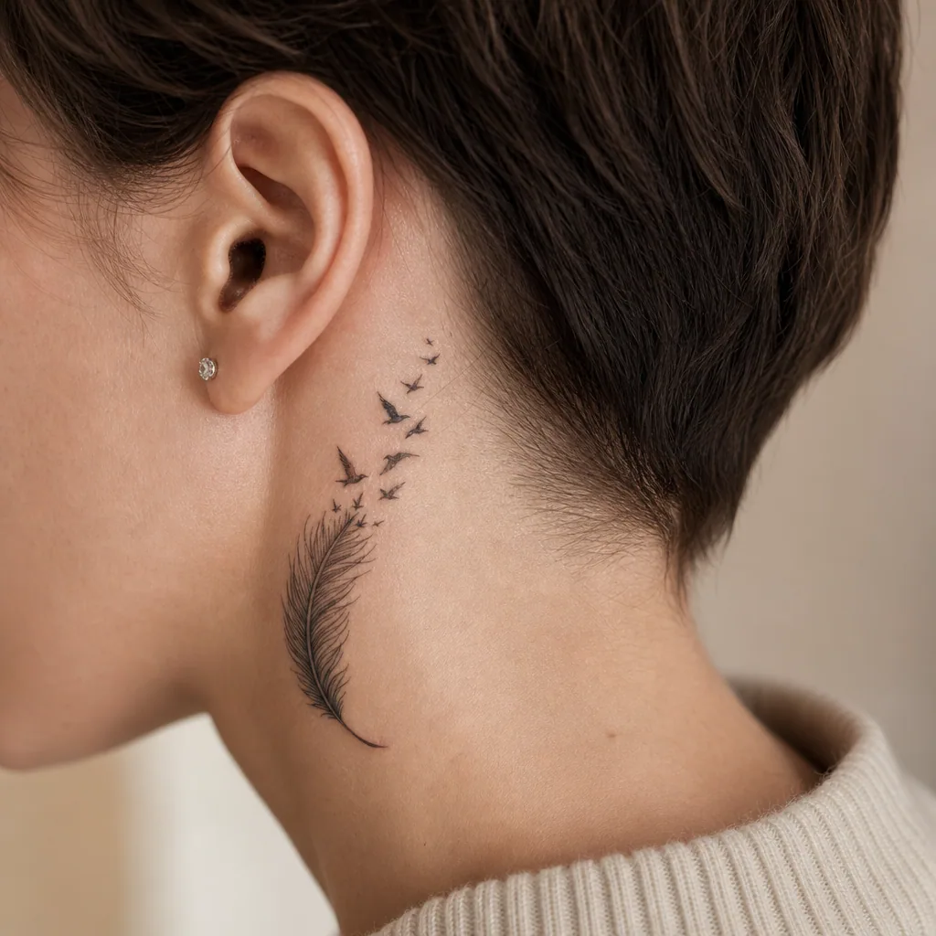 Plume oiseaux envol