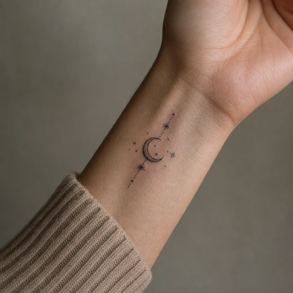 Lune et etoiles