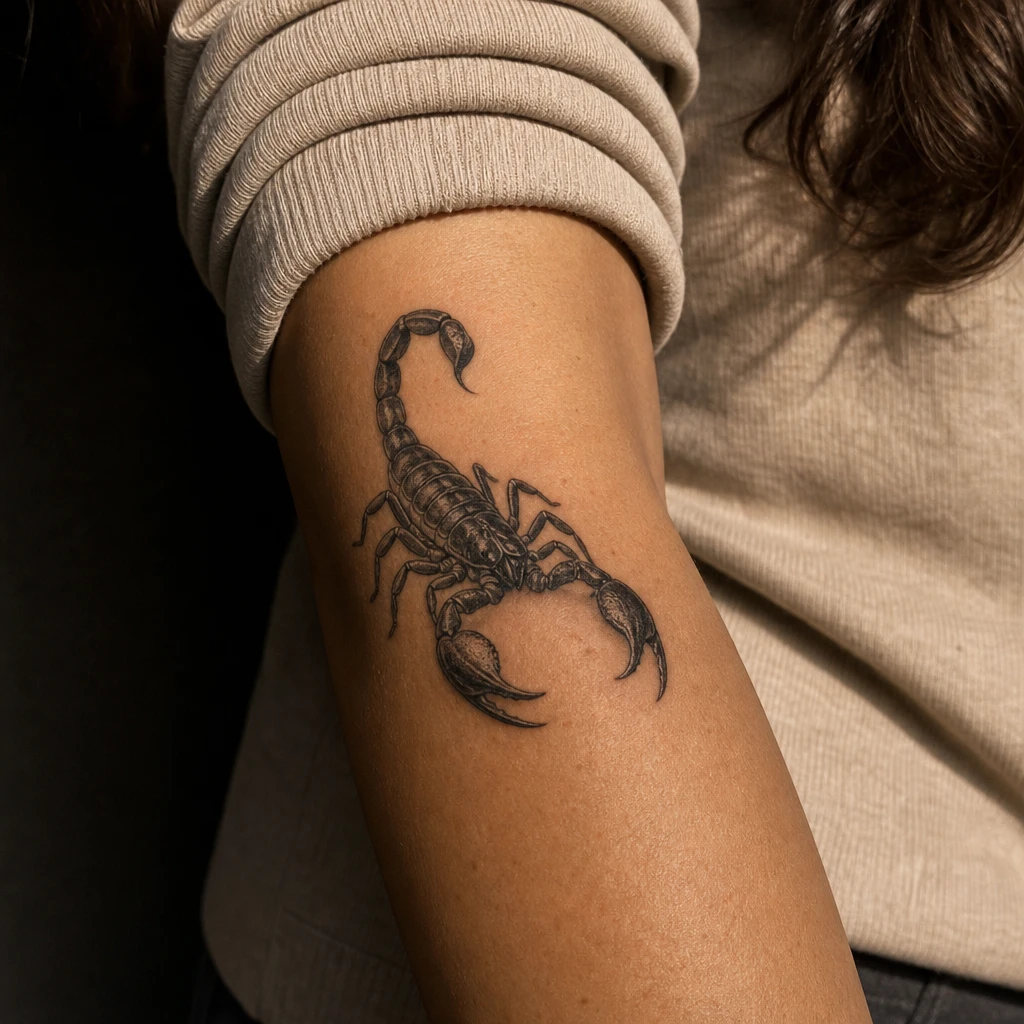 Scorpion realiste noir et gris