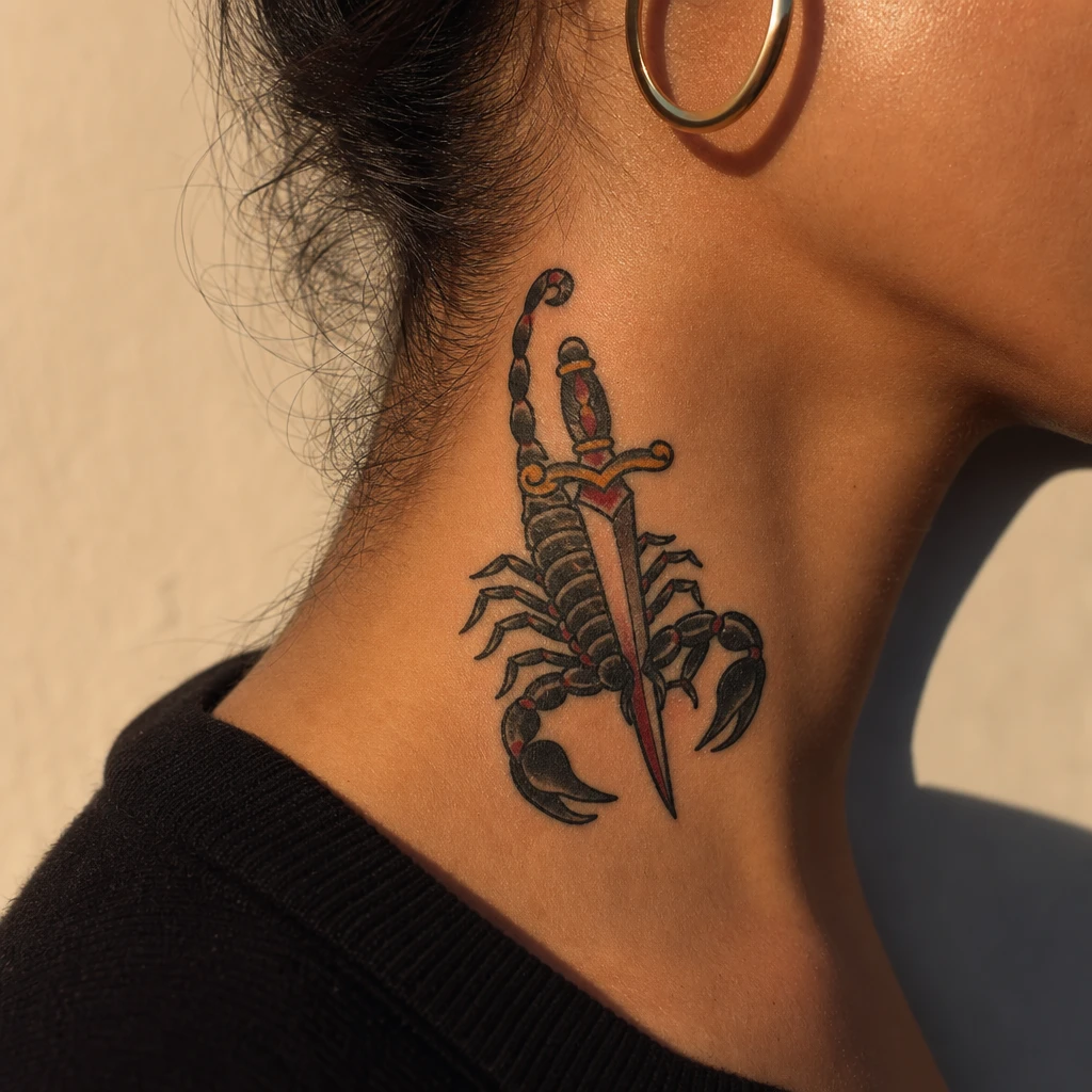 Scorpion et dague old school