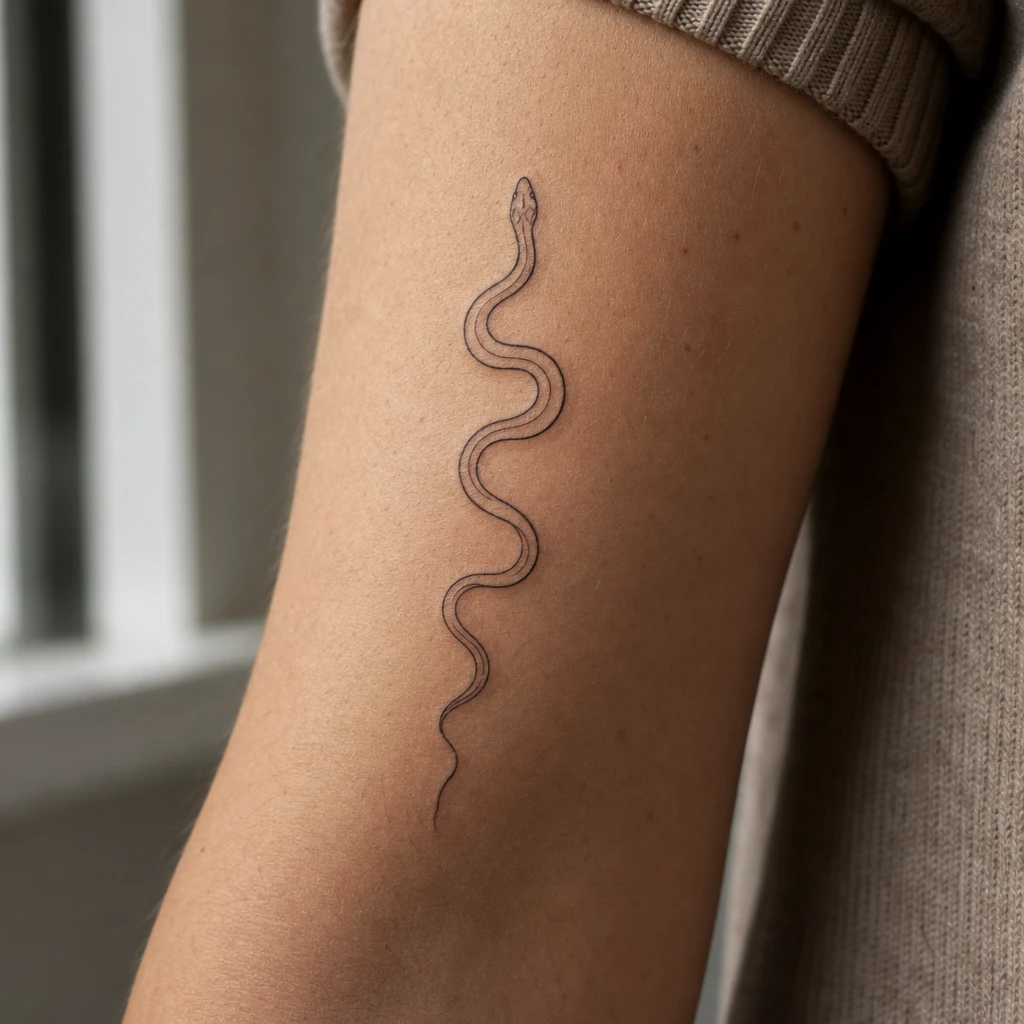 Serpent fine line ondulant