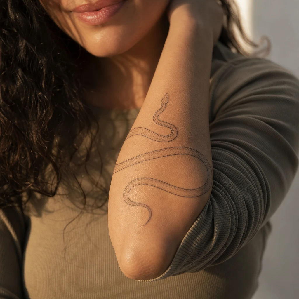Serpent fine line ondulant