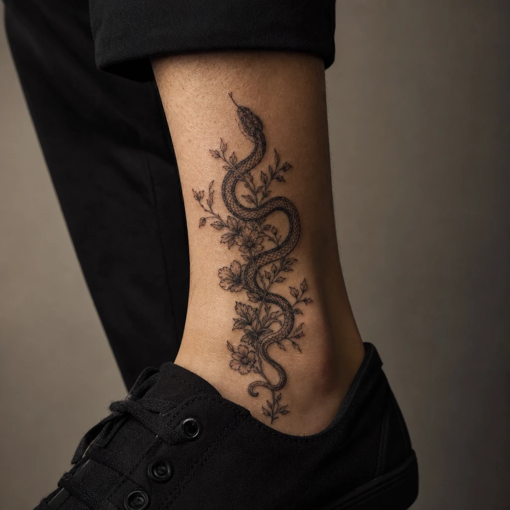 Serpent floral ornemental