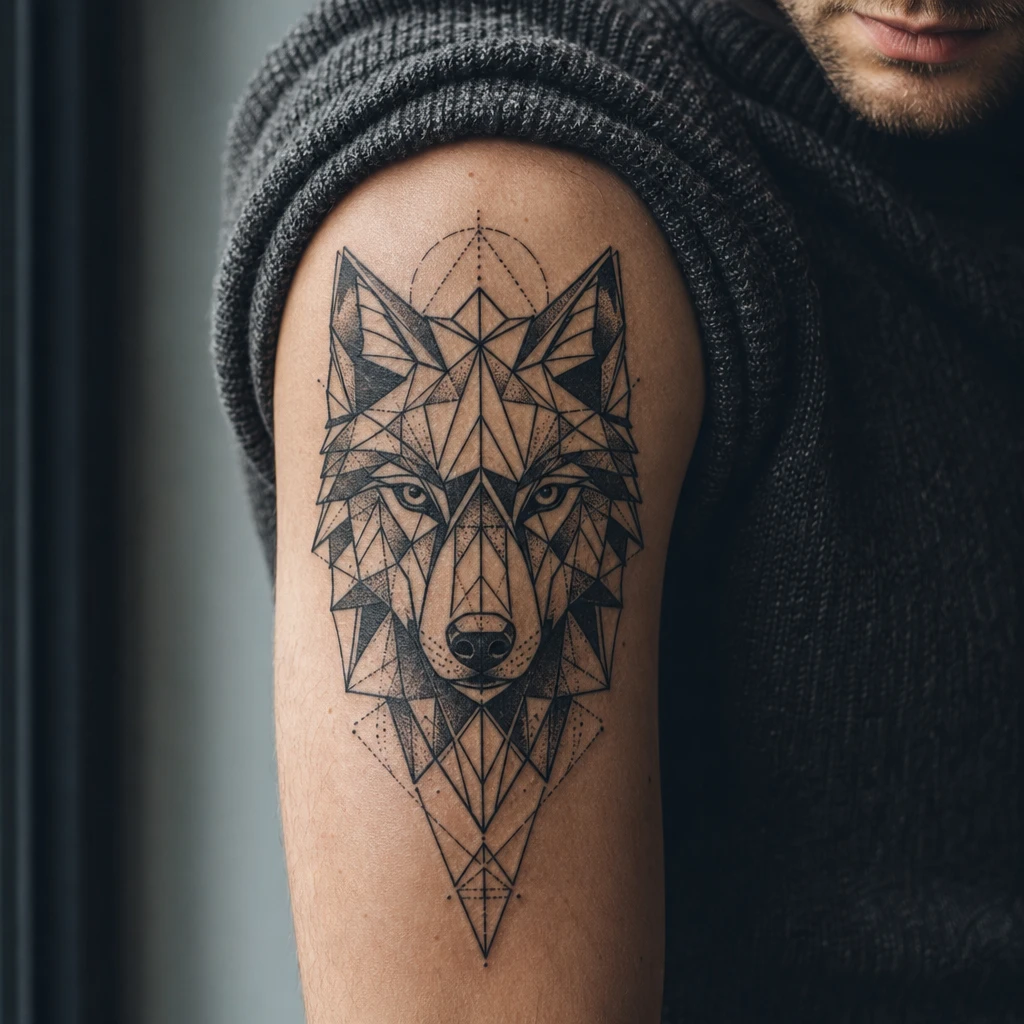 Loup Fenrir geometrique